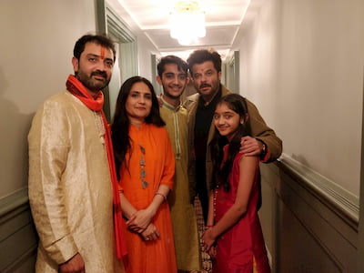 Piyushbhai Mehta and family with Anil Kapoor in London